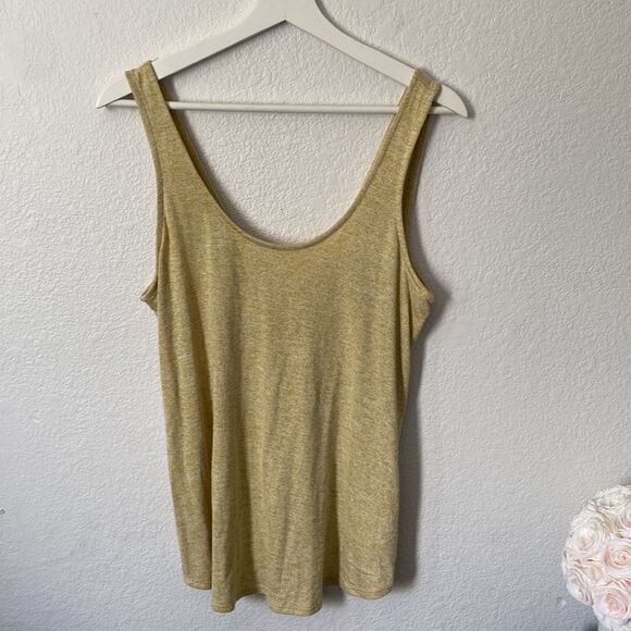 Express Yellow Scoop Neck Top - Picture 2 of 5